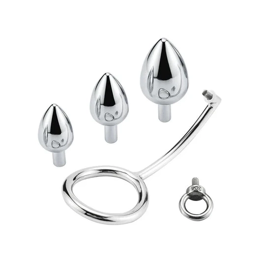 with Stainless Hook Ring 4663 Anal Steel Cock Set DiscreetChoice 0706